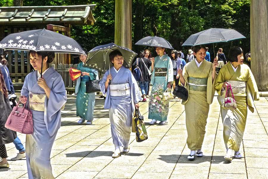 Japanese Kimonos - Japan shore excursions